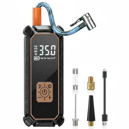 Digital 12V Portable Tire Inflator  Precision Gauge, Dual Power Input (Car/USB)