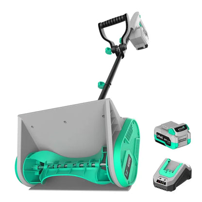Litheli 20V 12-Inch Cordless Snow Shovel, 4.0Ah Li-ion Battery & Charger, Lightweight Ergonomic Design
