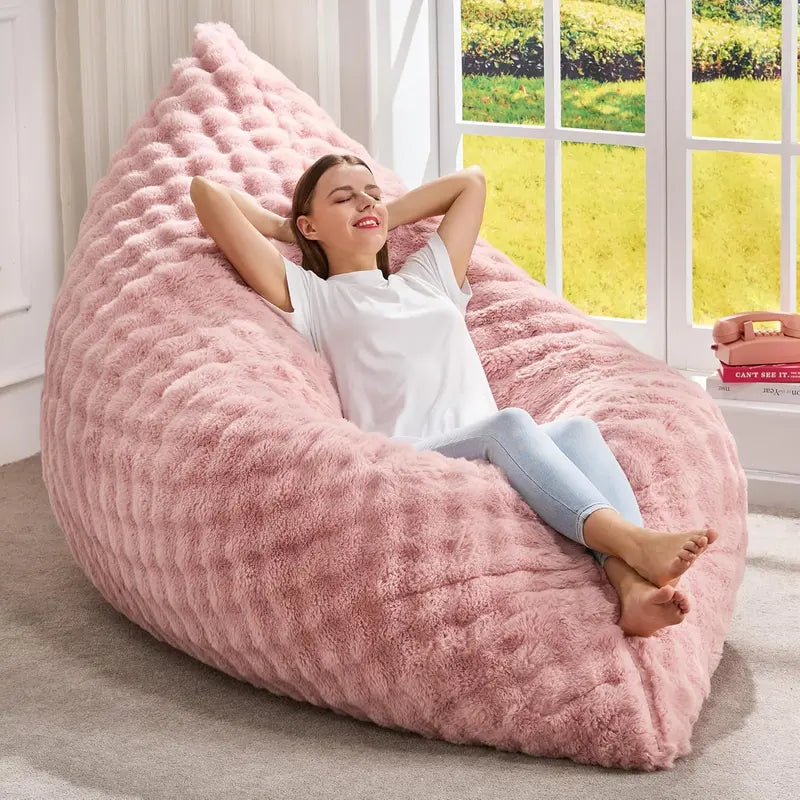 Hobestluk 3-in-1 Convertible Bean Bag  Floor Cushion, Lounger, or Seating Sofa