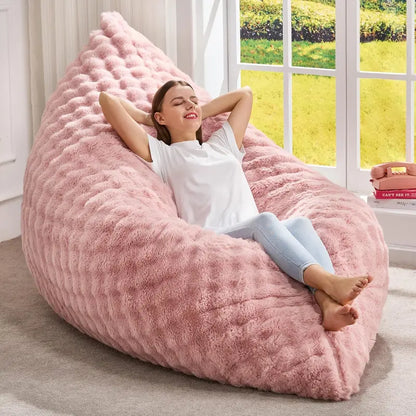 Hobestluk 3-in-1 Convertible Bean Bag  Floor Cushion, Lounger, or Seating Sofa