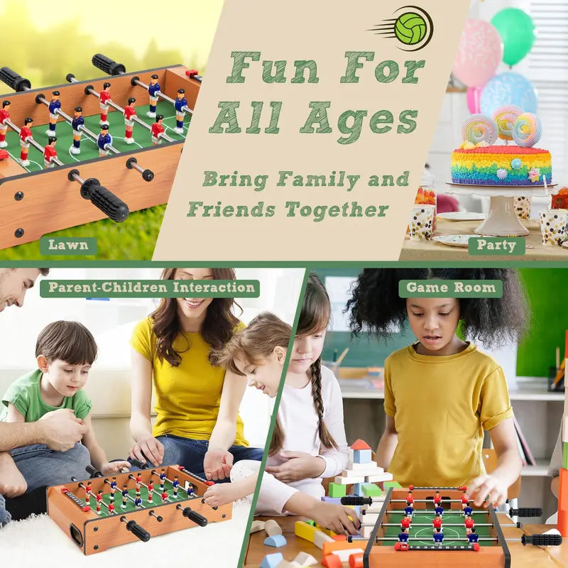 20-Inch Portable Foosball Table for Kids  Mini Soccer Game with Score Trackers