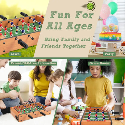 20-Inch Portable Foosball Table for Kids  Mini Soccer Game with Score Trackers