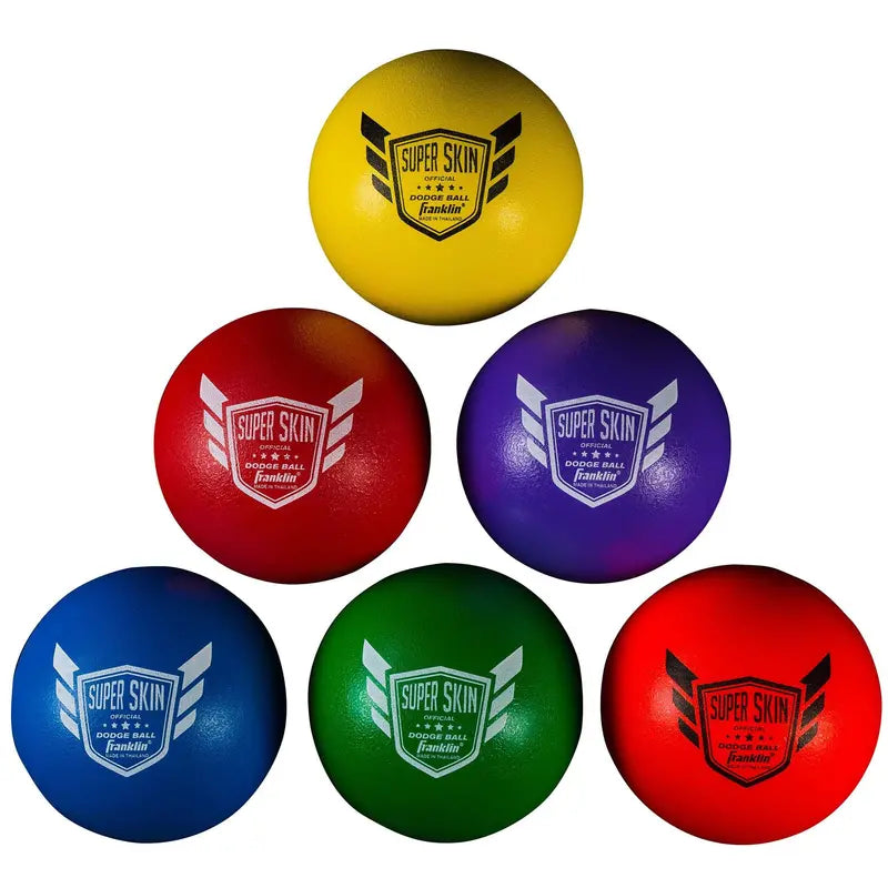 Franklin Sports Foam Dodgeball Set  (6) Soft Kids Dodgeballs