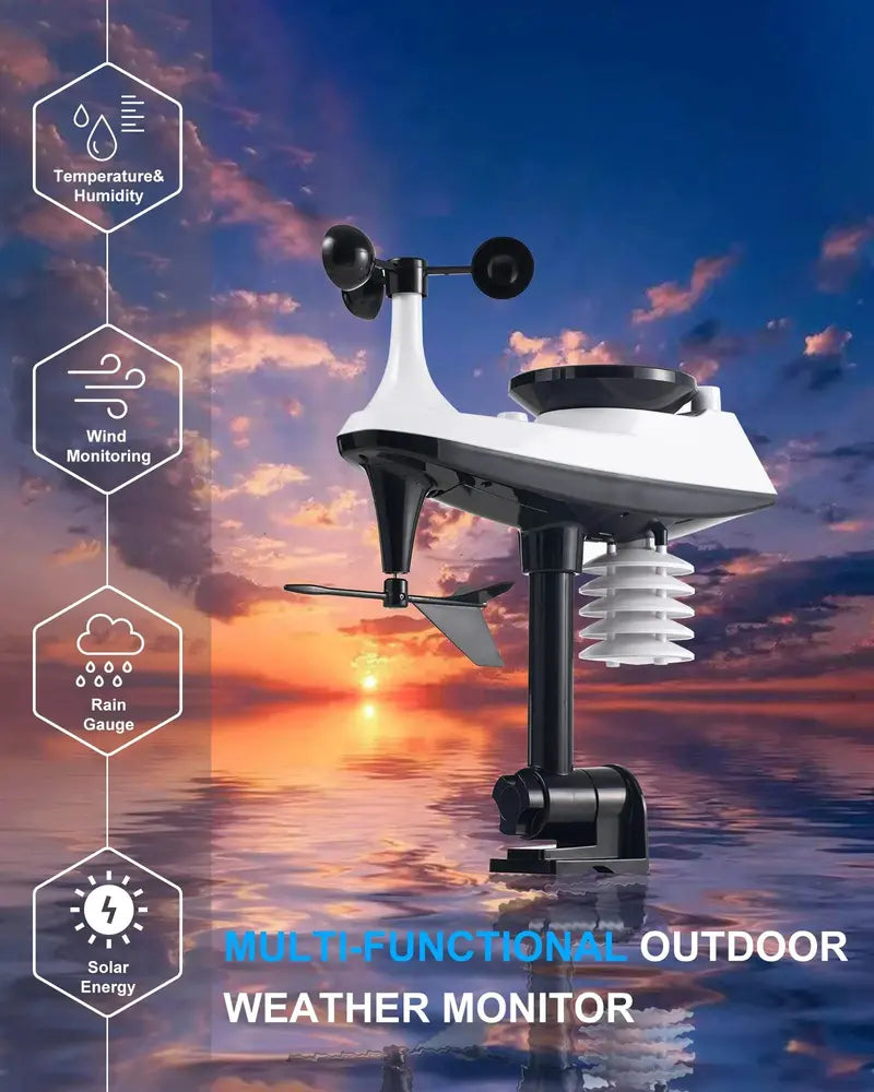 Wireless Indoor/Outdoor Weather Station with Digital Thermometer and Hygrometer