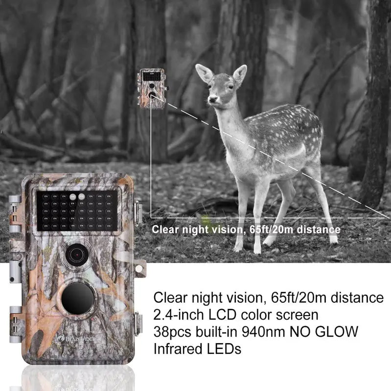 5-Pack 16MP Trail Cameras  HD 1080P Video, Night Vision, Time-Lapse & Wildlife Monitoring Kit