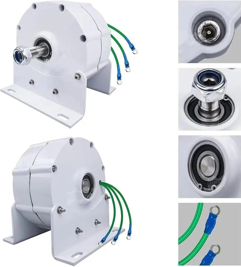 12kW Low-RPM Gearless Permanent Magnet Generator  DIY Wind or Hydro Turbine Power Solution, Multi-Voltage Output (12V/24V/48V/120V/220V)