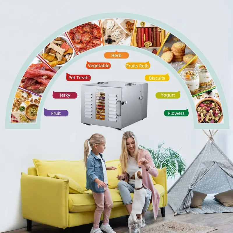 Septree Commercial Food Dehydrator  10-Tray Capacity, Precise Temperature Control