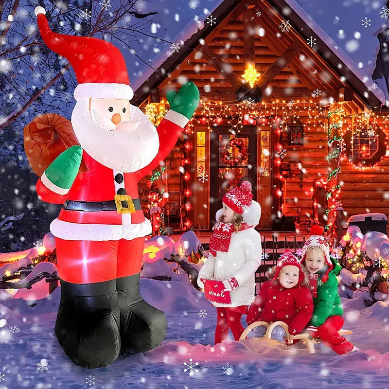 6 FT LED Lighted Durable Santa Claus Inflatable with Gift Bag  Outdoor Christmas Yard Decoration by [Brand Name]