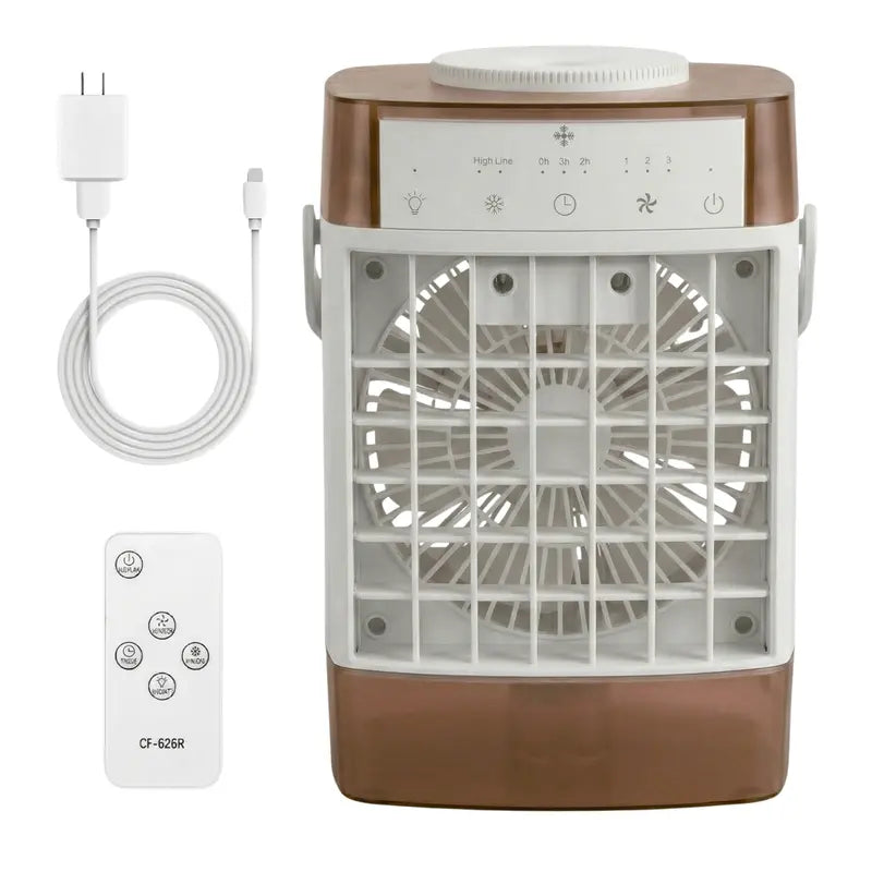 Personal Evaporative Air Cooler with Remote, Adjustable Timer, and Three Fan Speeds
