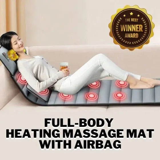 Full-Body Therapeutic Heating Massager Mat  Air Compression Relief with Adjustable Heat Settings