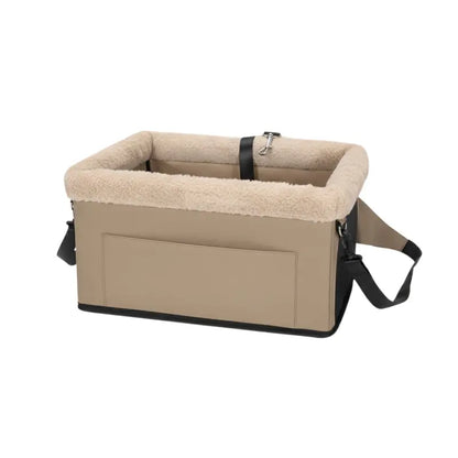 Reinforced Metal-Frame Pet Booster Seat (20-Lb Capacity) with Built-In Storage Pockets