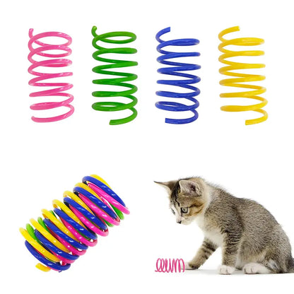 Durable Cat Spring Toy 30-Pack by [Brand Name]  Vibrant, Non-Toxic Plastic for Safe Play