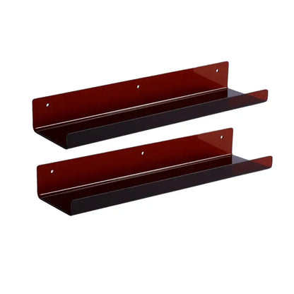 15-Inch Acrylic Floating Wall Shelves  Modern Bathroom Organizer Set