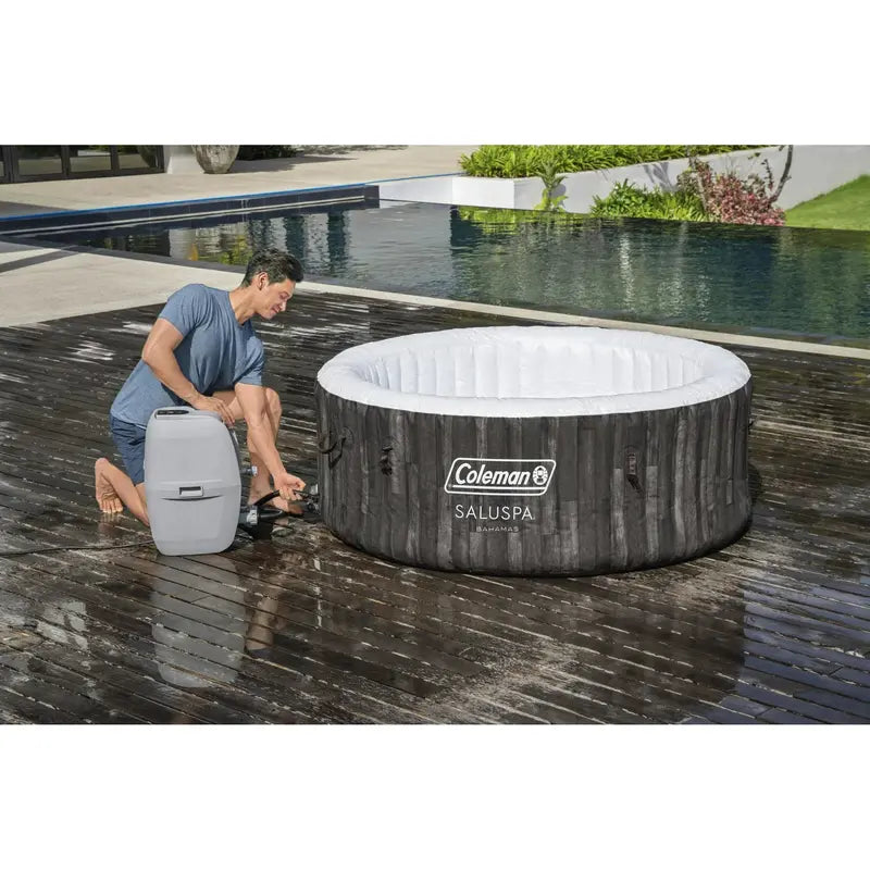 Coleman 71″ x 26″ Bahamas AirJet Inflatable Hot Tub  Outdoor Spa