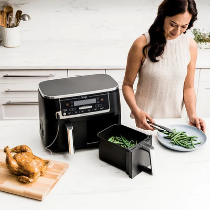 Ninja Foodi DualZone 10-Quart Air Fryer  6-in-1 Smart Cook System with Two Independent Baskets