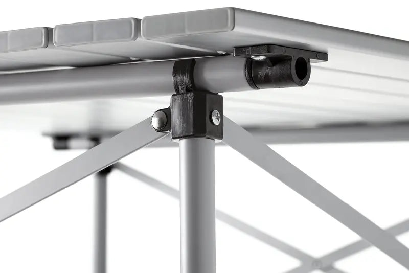 Coleman Compact 27.6″ W x 27.6″ L Roll-Top Aluminum Adult Camping Table, Silver