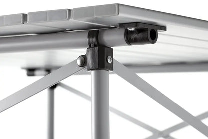 Coleman Compact 27.6″ W x 27.6″ L Roll-Top Aluminum Adult Camping Table, Silver