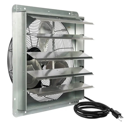 KEN BROWN 20″ Corrosion-Resistant Shutter Exhaust Fan with Automatic Aluminum Shutters for Superior Airflow