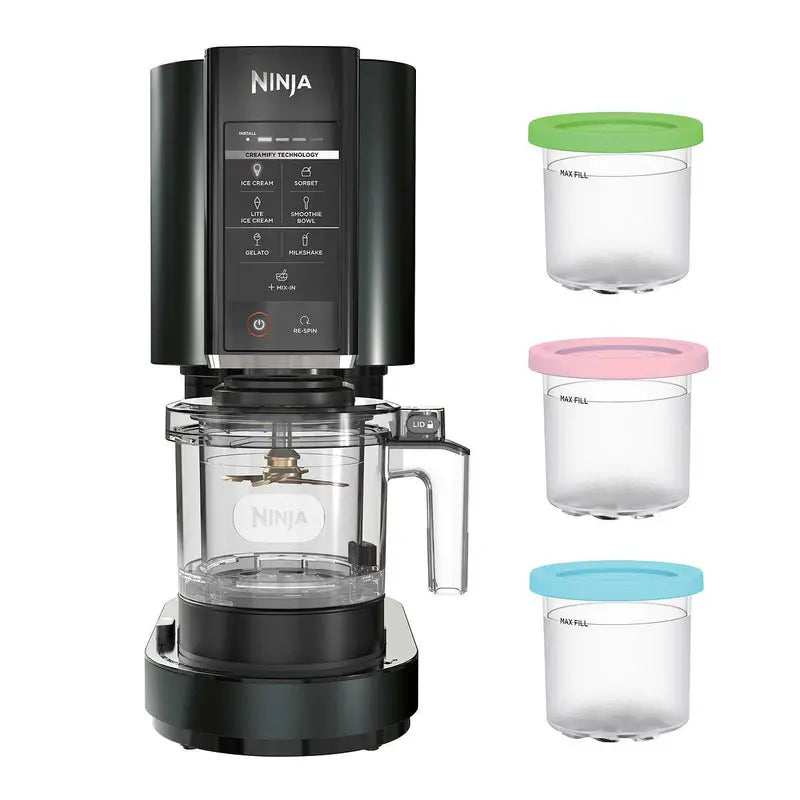 Ninja CREAMi Deluxe Ice Cream Maker  Includes 3 Pint Containers for Homemade Frozen Treats and Sorbets