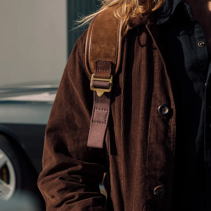 Suede Backpack - Tobacco Brown