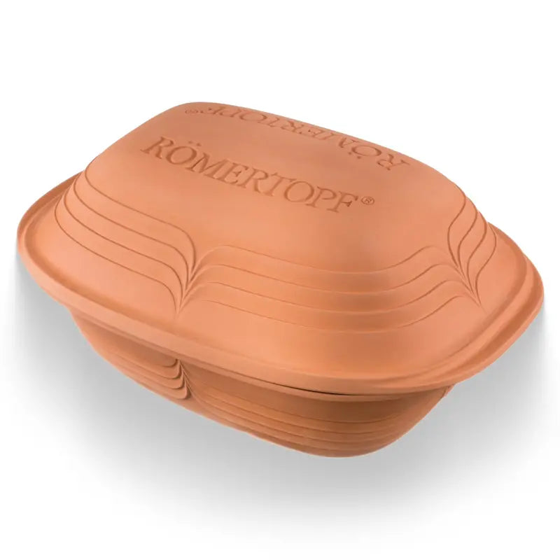Romertopf 5.2-Quart Unglazed Clay Roaster  Natural, Non-Toxic Dutch Oven for Healthy Slow Cooking