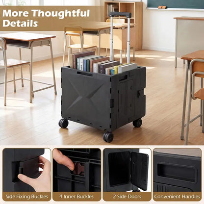 Lightweight Foldable Utility Cart with 360° Swivel Wheels