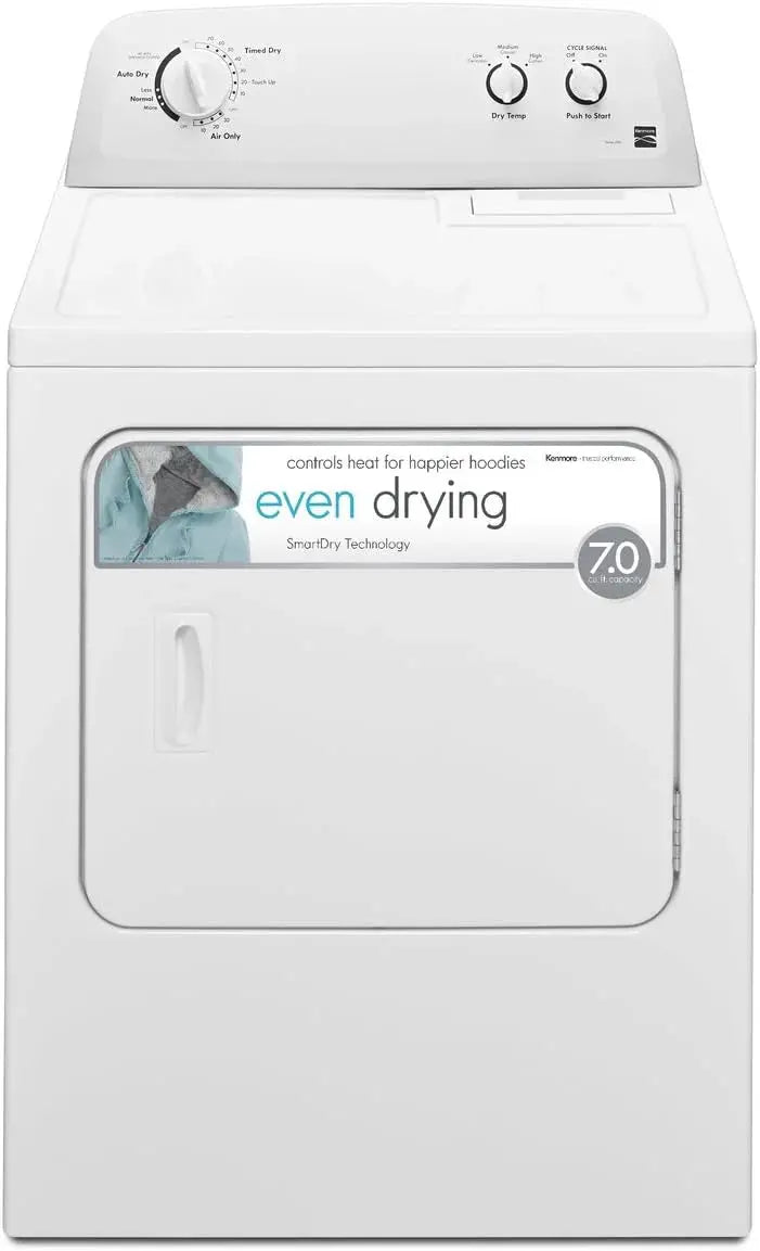 Kenmore 29-Inch Front-Load Electric Dryer  7.0 Cu. Ft. Capacity, Wrinkle Guard, White Finish