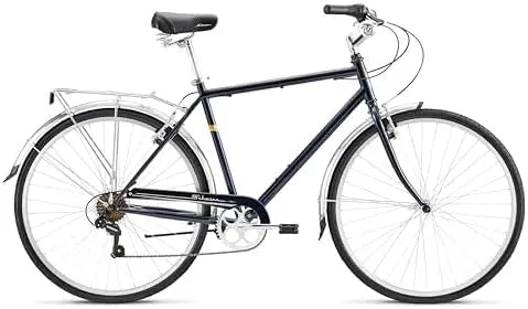 Schwinn Wayfarer Adult Hybrid Bike | 7-Speed, Step-Over/Step-Through, 700C Wheels, Rear Rack