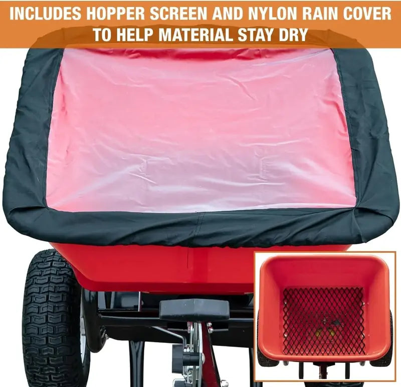 Multi-Use Push Spreader  100 lb Capacity Lawn and Garden Tool for Seed, Salt, Fertilizer, and Ice Melt Application