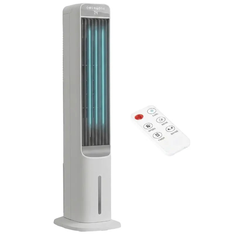 Tower-Style Evaporative Cooler Fan  3 Speeds, 4 Preset Cooling Modes