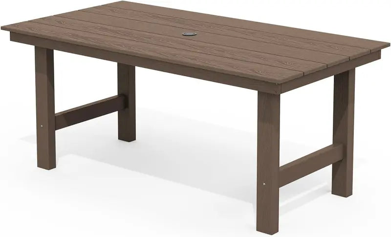 SERWALL HDPE 7-Piece Outdoor Dining Set ¡ª All-Weather Aluminum Frame Dining Table and Chair Collection