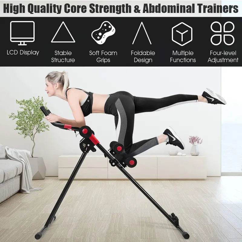 Foldable Vertical Ab Trainer for Targeted Core and Oblique Exercises
