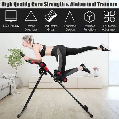 Foldable Vertical Ab Trainer for Targeted Core and Oblique Exercises