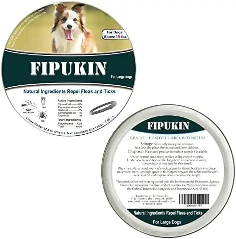 NaturalGuard Flea & Tick Collar for Large Dogs  Hypoallergenic, Plant-Based, 3-Month Protection