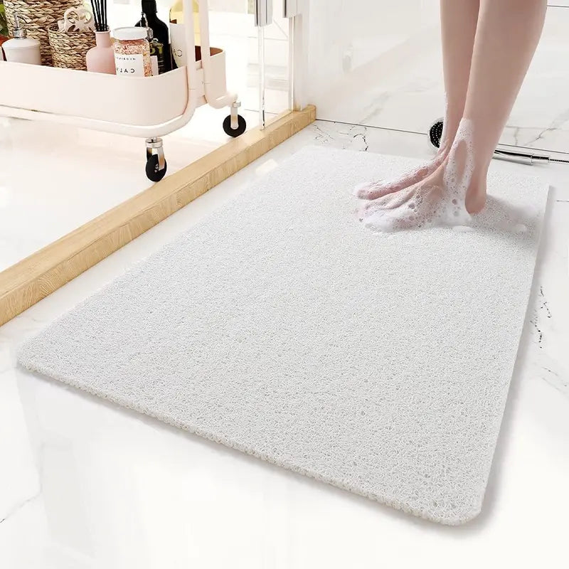 Non-Slip Shower Mat with Quick-Drain Texture and Secure Grip