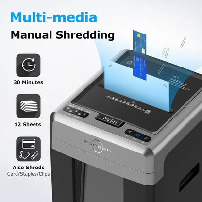 BONSEN Auto-Feed Paper Shredder  300-Sheet Capacity, P-4 Security, Quiet Operation & 8.1-Gallon Bin