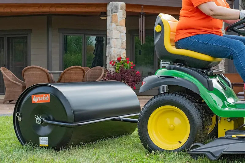 24″ x 48″ Steel Lawn Roller  Durable Black Powder-Coated Roller for Seeding, Sodding & Lawn Smoothing