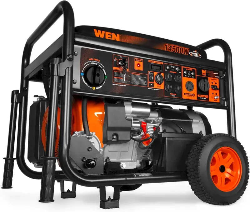 WEN Tri-Fuel Generator  14,500W 120V/240V Output for Gas, Propane, or Natural Gas