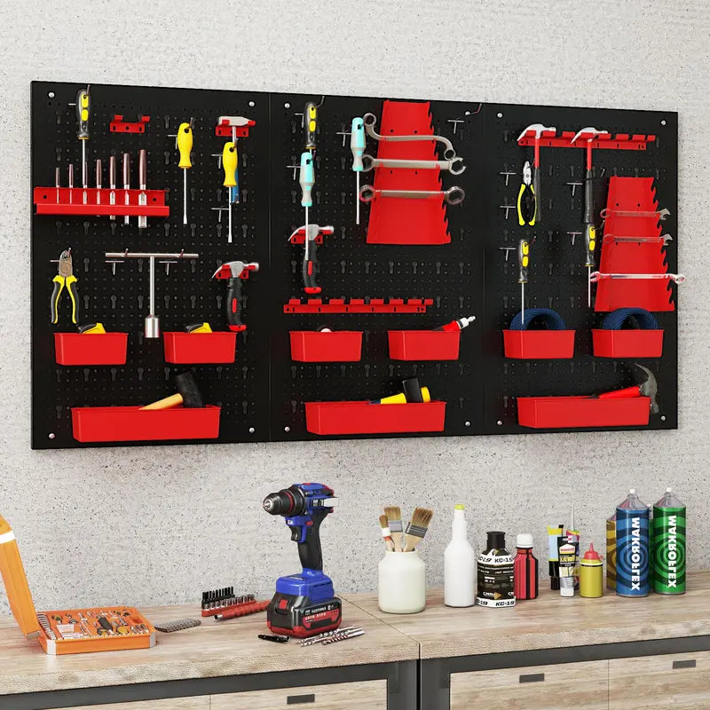Heavy-Duty Utility Tool Storage Board  Modular Garage & Workshop Organizer Kit
