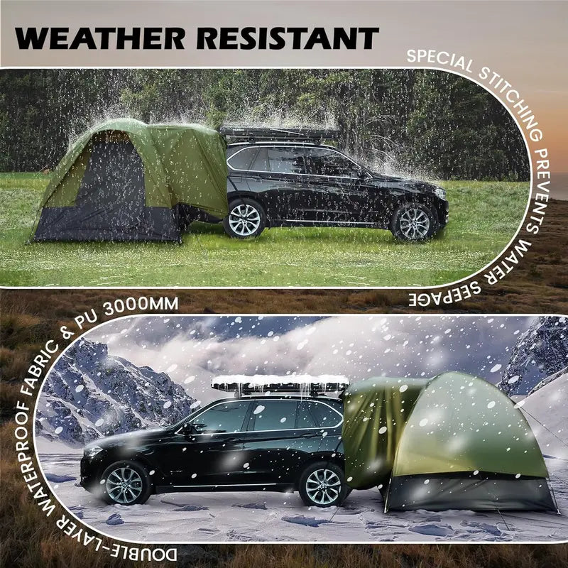 Heavy-Duty SUV Camping Tent with PU3000mm Rainfly — Double-Layer Waterproof Car Tent