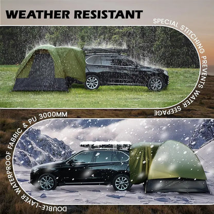Heavy-Duty SUV Camping Tent with PU3000mm Rainfly — Double-Layer Waterproof Car Tent
