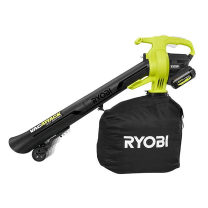 RYOBI RY40451-2B Cordless Leaf Vacuum & Mulcher  40V, Includes Two 5.0 Ah Batteries and Charger
