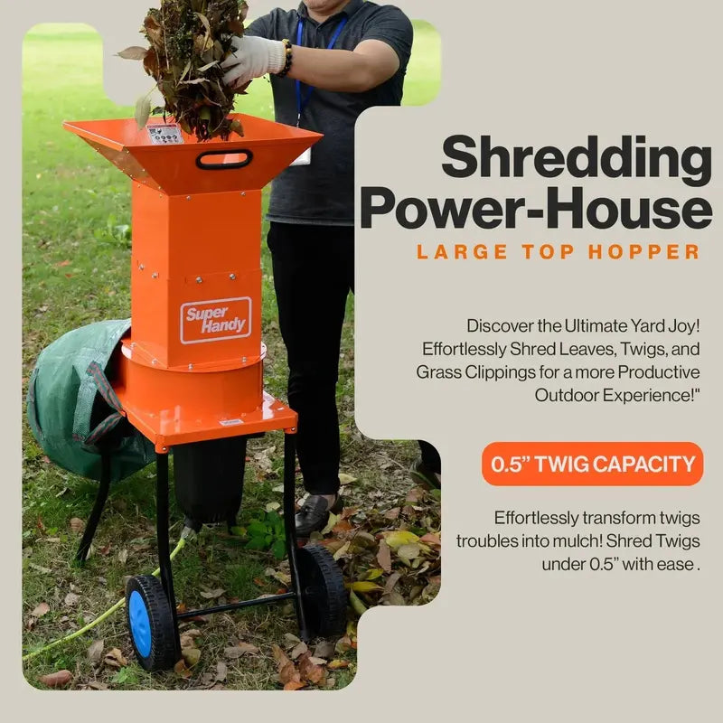 SuperHandy GUO056 Heavy-Duty Electric Shredder & Garden Mulcher