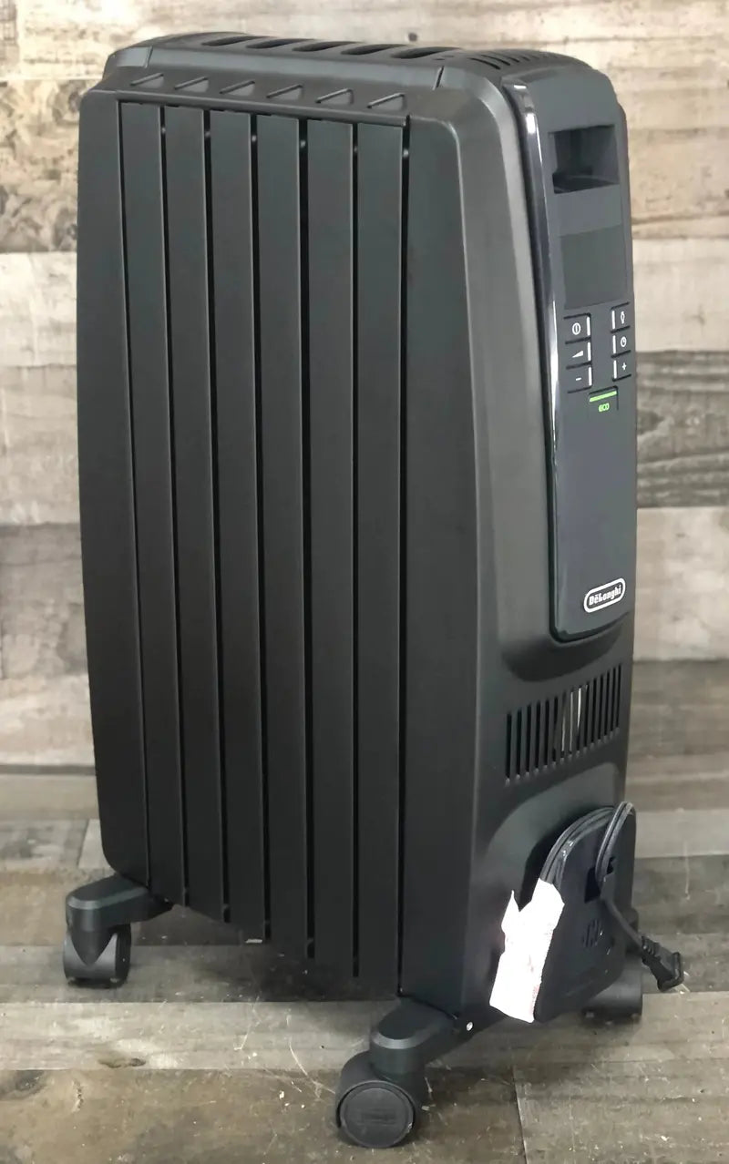 De’Longhi Dragon TRD40615EBKCA Oil-Filled Radiator Heater — 1500W Quiet Operation with Timer and Eco Mode