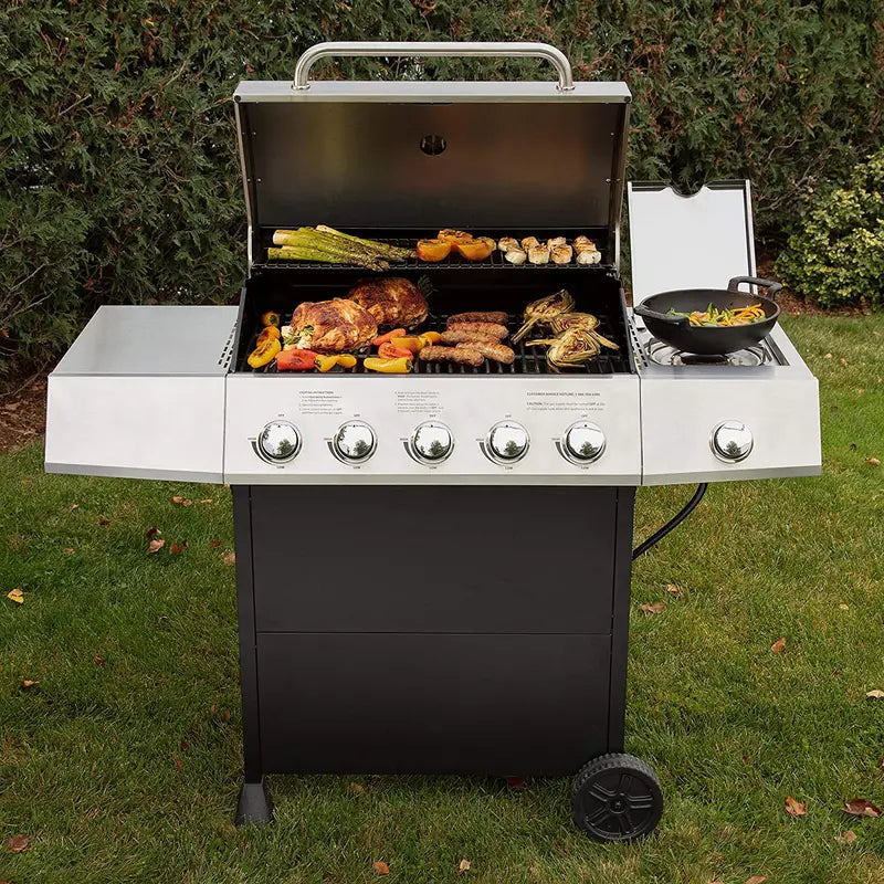 Cuisinart CGG-8500 Five-Burner Propane Gas Grill with Side Burner and Heavy-Duty Construction