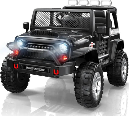 L8 2-Seater 12V Kids Ride-On Car — Remote Control, 4-Wheel Suspension, Bluetooth Audio, 3-Speed Settings, LED Lighting, Gift-Ready