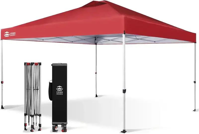 10×10 One-Click Pop-Up Awning  Silver-Coated Sunshade Canopy for Beach, Picnic & Outdoor Events