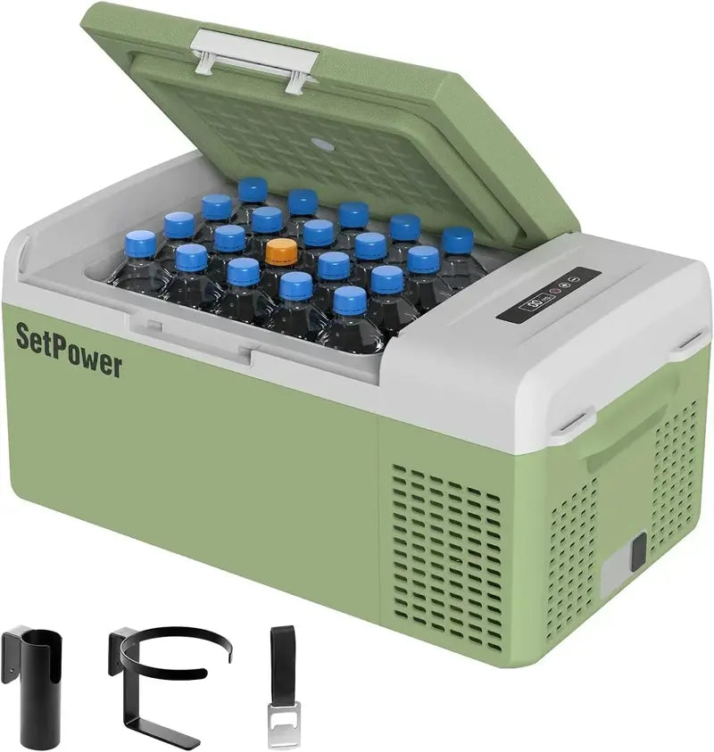 12V Portable Refrigerator  21-Quart Electric Car Freezer with 50-Hour Runtime