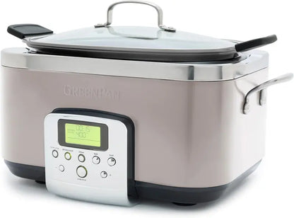 6-Quart Programmable Electric Slow Cooker  Dishwasher-Safe Lid & Removable Nonstick Base