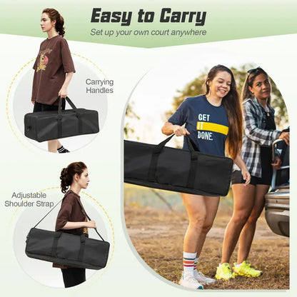 Easy-Setup Outdoor Volleyball Net Kit with Height-Adjustable Poles